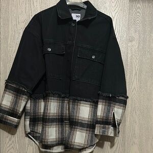 SO Black and Plaid Jacket